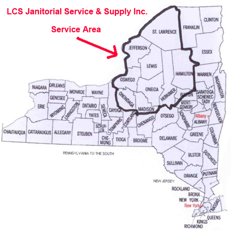 LCS Janitorial Service & Supply Inc. Service Area